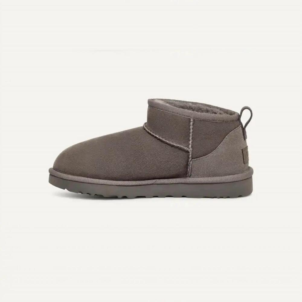 NEW UGG women classic ultra mini boot in grey - Picture 3 of 5